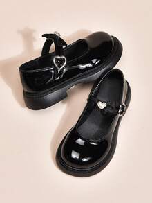 زوج من الأحذية السوداء المسطحة للبنات، أحذية جلدية ناعمة ذات أصابع مربعة، أحذية أميرة أنيقة وجميلة، أحذية مدرسية كاجوال، مناسبة للربيع والخريف وجميع المواسم