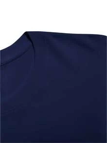 Men's Shirt Premium Mesh T-Shirt 100% Cotton Imported Blouse New Release - Navy Blue - View 3
