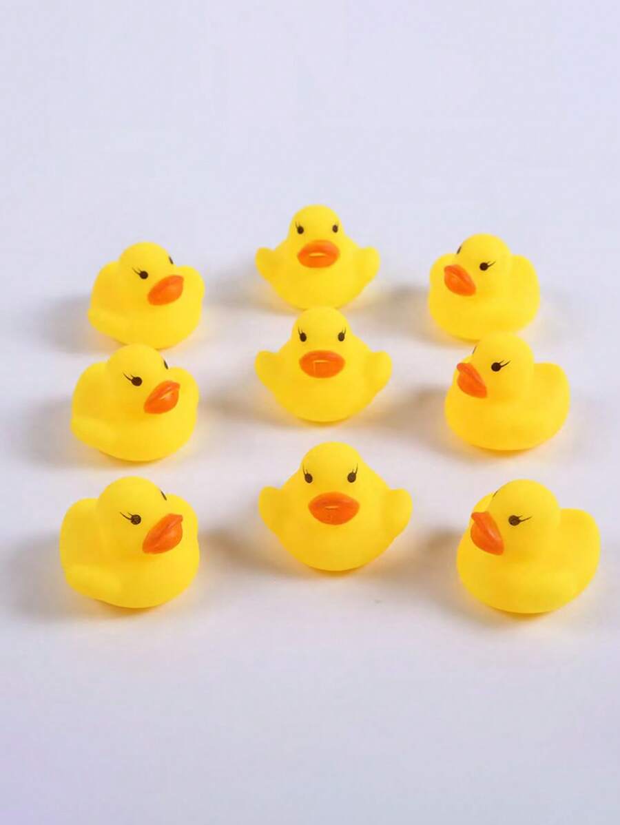 12/24 件彩色橡胶鸭子玩具，小鸭子洗澡玩具，适合夏季海滩、泳池活动、派对礼物 - 彩色 - 查看 1