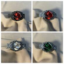 1 件 Y2K 复古蜘蛛网外星人小众高端复古防水男士石英手表 - 黑色 - 查看 4