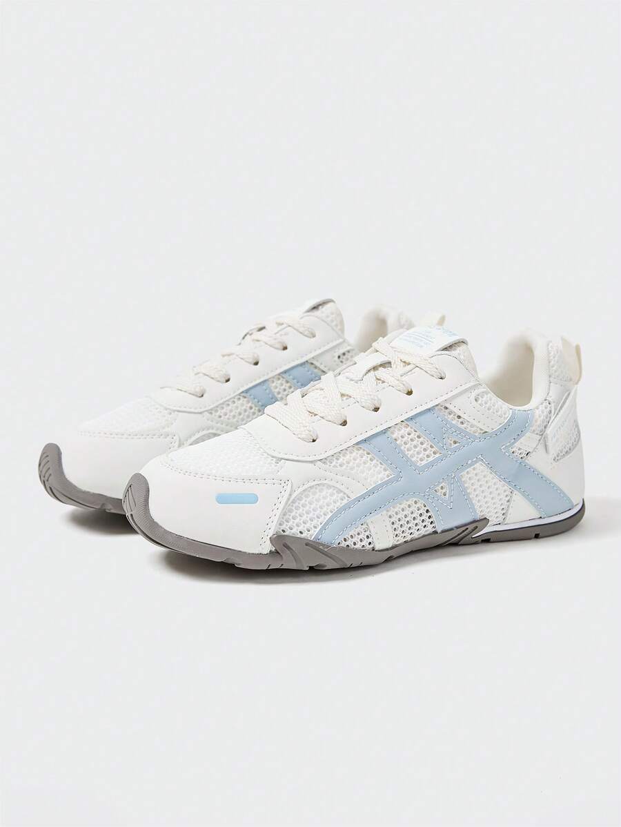 MASKERT 女士多功能时尚休闲鞋平底鞋网面穿孔休闲鞋日常搭配休闲鞋透气舒适