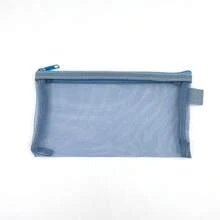 1个透明网状铅笔盒，简约桌面收纳盒，适用于办公和学习用品，可视考试专用铅笔袋，文具 - 彩色 - 查看 8