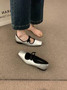 Women Flats - Silver - View 9
