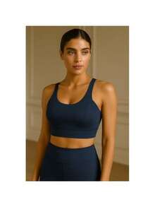 Cropped Top Gym Workout Women's Fashion Sport Running Cup Summer Workout Fitness - Rỉ Nâu - Xem 4