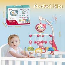 Baby Music Crib Mobile Bell With Projector And Night Light, 150 Types Of Music, Timing Function, Portable Mobile Music Box And Bell, Suitable For Toys For Children Aged 0 And Above (Blue&Pink) - Multicolor - View 3