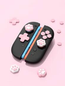 Cute Cat Paw Directional Keys & Silicone Joystick Caps Set, ABXY Button Covers Compatible With Switch 2, Not Compatible With Protective Case - Switch 2 - View 8