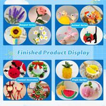 散装纯白色毛根清洁条：500/501/1000/1500 根装，附带分步视频教程，是工艺品制作、毛绒玩具制作、冬季主题装饰、大型 DIY 项目（雪尼尔绒条）、情人节派对装饰和创意学习的理想之选。