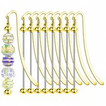 8pcs Beaded Bookmarks, Decorative Handmade Beaded Bookmark Pendant Hanging Rope DIY Craft For Office, Home, Book Lovers, Students, Teachers