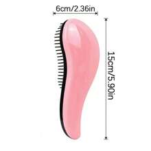 1 pieza Peine antiestático para cabello húmedo y seco de mujer, diseño de gota de agua, alisa el cabello, peine suave y sin nudos para el hogar, peine de masaje con cojín de aire, estilismo y masaje en uno, portátil y compacto, peine antiestático desenredante y suavizante con cojín de aire