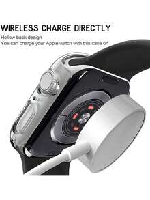 3pcs Transparent Hollow Case, PC Hard Shell Hollow Watch Case Suitable For 38/40/41/42/44/45/49mm Ultra/SE/8/7/6/5/4/3/2/1 - Clear - View 4