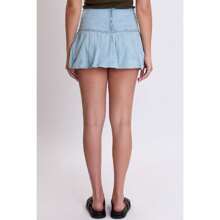Women's Balloon Hem Mini Skirt - Q 蔚藍 - 查看 4