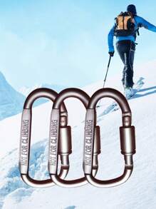 1 pezzo di fibbia in lega di alluminio per arrampicata, fibbia multifunzionale per arrampicata con serratura, gancio per zaino in lega di alluminio, portachiavi da uomo