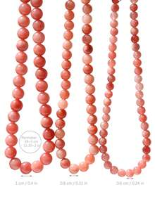 Dây chuyền đá Sunstone thời trang 6mm/8mm/10mm, dây chuyền hạt đá tự nhiên tinh tế (màu đá tự nhiên ngẫu nhiên) - Hồng - Xem 10