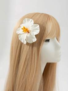 1 件女士简约仿花发夹爪夹发夹发夹，发饰，夏季配饰，旅行，发夹，发夹 - 黃色 - 查看 15