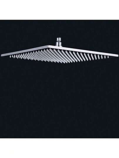 Rain Shower Head  High Pressure LED Shower Head  Anti-Clogging Fixed Rainfall Shower Head With Temperature Controlled Color Changing  360°Adjustable Brass Ball Joint  Square Top Spray