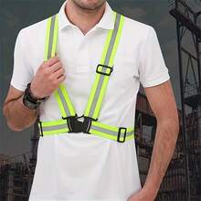 1PC Night Walking Reflective Vest, Reflective Vest, Traffic Safety Reflective Vest, Reflective Shoulder Strap - Multicolor - View 9