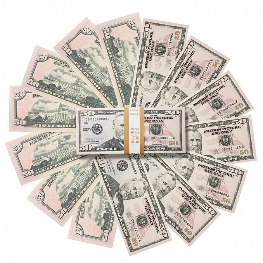 100 Props, Realistic, Simulated US Dollar Replica Money, For Entertainment Party Celebrations, Photo Booth Shooting, Birthday Wedding Decorations, Bar Atmosphere Enhancement Props, Halloween, Thanksgiving Holiday Gifts - 100個 - 查看 1