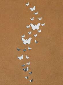 36 Stücke Schmetterling Wandaufkleber für Wanddekoration - Schlafzimmer, Wohnzimmer, Badezimmer, Dorm, Tür - 3D Acryl Spiegel Dekoration: Heim/Raum/Ästhetik/Herbst/Weihnachten/Hochzeit/Büro Dekoration