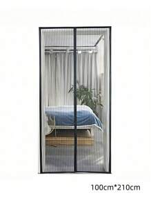 Windschutz- und sandgeschützte Vorhänge, atmungsaktiver Vorhang, mückensicher, Moskitonetz, magnetische Fliegentür, atmungsaktiv und mit Frischluftdurchzug, praktisch für Haustiere zum Eintreten, geeignet für Kinder und insektensicher. Einfach zu installieren und Werkzeuge werden mitgeliefert.