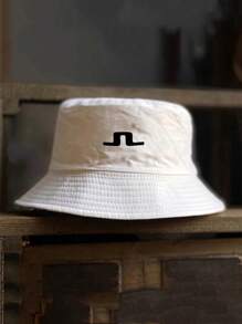 Versatile! Black & White Blend Bucket Hat, Abstract N Letter Print, Practical Casual Golf Cap For Sun Protection - Multicolor - View 15