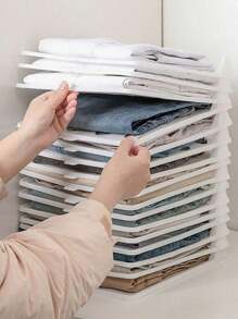 1/5/10/20件裤子收纳折叠板，衬衫折叠板，衬衫隔层收纳盒，T恤收纳盒，衣柜收纳盒，可拆卸可堆叠衣物托盘衬衫收纳盒，衣物折叠板