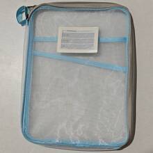 A4 Zip File Bags -3 Layers Of Gauze, Transparent Nylon File Storage Box With Colored Handles, Perfect For Student Exams, Books, Office Supplies, And Document Organization. Nylon File Organizer, Paper Storage Organizer,For School Supplies,Back To School