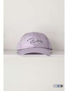 1pc Letter Embroidered Quick-Dry Flat Brim Baseball Cap, Water-Resistant Flat Brim Letter Embroidered Ins Baseball Hat For Men And Women, Sun Protection Skater Hippie Chicks Style - Baseball Cap - View 2