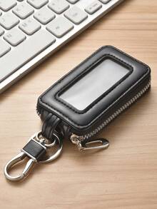 1pc Portable Fashionable Pu Car Key Bag,Mini Wallet,Large Capacity Key Case Double Layer Waist Hanging Universal Zipper Key Bag With Key Ring And Key Chain Bag Christmas Gifts,Teacher's Day,Valentine's Day,Birthday,Christmas,And Any Special Occasion - Multicolor - View 18