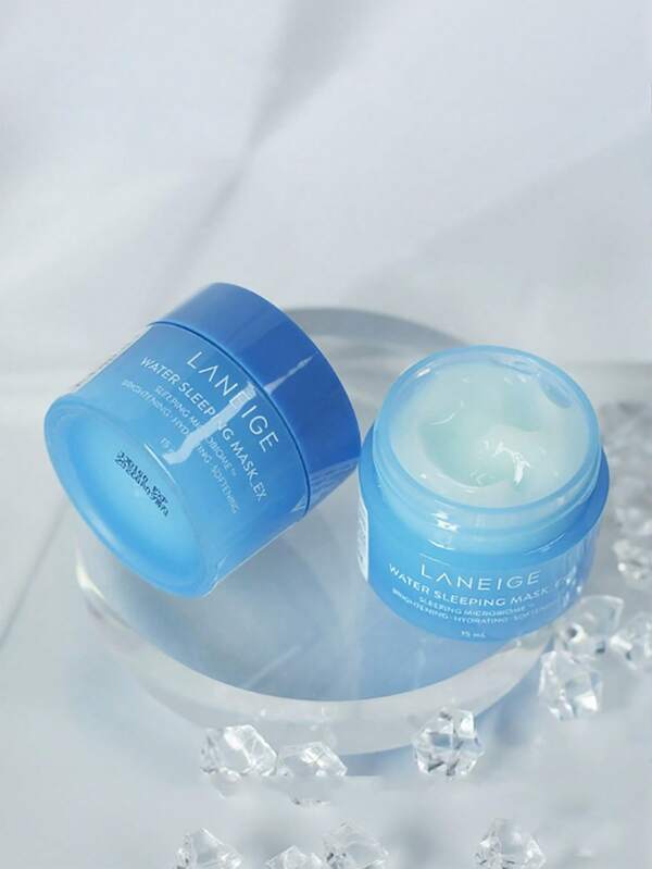 Laneige Mascarilla de dormir con agua en miniatura 15ml/0.5fl.Oz. Hidratante aclarante para el cutis para el cuidado nocturno de la piel - Mascarilla de noche