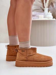 Modne, uniwersalne, codzienne, grube, śniegowce damskie, zimowe