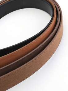 1 件男女通用休闲简约仿麂皮腰带，时尚牛仔裤腰带配饰，中性设计秋季、秋季、万圣节 - 多色 - 查看 6