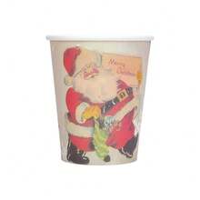 10 Stücke/20 Stücke/50 Stücke Vantage Weihnachtsmann Weihnachts-Papierbecher, Weihnachtsmann Weihnachts-Einwegbecher für Kaffee, Party-Tischdekoration, Weihnachtsferien-Zubehör
