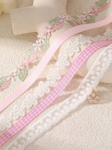 5pcs/Set Colorful Floral Lace Choker Necklaces, Everyday Accessories For Girls - Multicolor - View 15