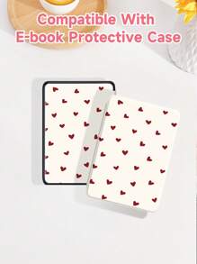 Ayotu 红色小心心 iPad 保护套，兼容三星 Galaxy Tab/iPad/Kindle，兼容 iPad 第 9/8/7 代 10.2 英寸，iPad (A16) 11 英寸第 11 代 2025，兼容 Kindle Paperwhite 第 12 代 2024，Kindle（第 11 代）2022 年发布，具有自动唤醒/睡眠功能，四角防摔，甜美俏皮的平板电脑保护套