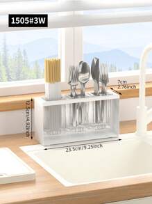 1 件厨房收纳架，带 3 个隔层，可放置筷子架、水槽沥水架、多功能餐具架（可放置刀、叉、勺和筷子），适用于餐厅和厨房、厨房收纳架、餐具架、返校用品 - 彩色 - 查看 16