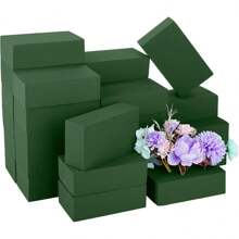 Bloque de espuma de poliestireno verde de 14 cm x 8 cm x 4.5 cm, adecuado para arreglos florales, decoración de plantas y manualidades, apto para decoración de bodas, fondo de novia, arco de boda, centro de mesa, relleno de ramos, también adecuado para Navidad, Halloween, Acción de Gracias, Vuelta al Colegio, Día de San Valentín, Día del Maestro, Día de la Madre