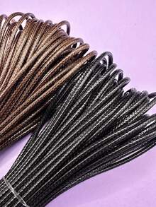Premium PU Leather Wax Cord For DIY Jewelry Making - 0.5/0.8/1.0/1.5/2.0mm Black, Brown & Amber - Non-Elastic Braiding Thread For Necklaces,Bracelets - Multicolor - View 1