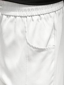 男士休闲抽绳腰轻便拼接工装裤，适合春季、秋季、夏季、情人节、感恩节、教师节、父亲节、复活节、狂欢节、新年等场合穿着。 - 白色 - 查看 4