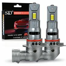 S&D Bombillas LED para faros delanteros de 20000LM H4 Canbus H7 H11 9005 HB3 9006 HB4 H27 880 881 Super brillantes de 12V 6000K CSP para automóviles - Blanco - Ver 4