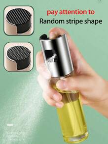 1 injector de combustibil din oțel inoxidabil, din sticlă transparentă, design modern și simplu pentru bucătărie și gătit. Injectorul de combustibil este folosit pentru ulei de grătar, salată și copt.