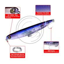 CISEA F91 钓鱼诱饵 下沉铅笔形诱饵 适用于钓鱼硬饵 铅头 11 厘米 14 克 - 彩色 - 查看 3