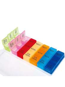 7-Tage Pillenorganizer, 3 Mal täglich (Morgens, Mittags, Abends), 21 Fächer, große Kapazität, tragbar für Tasche oder Handtasche, für Vitamine, Nahrungsergänzungsmittel und Medikamente