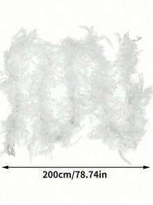 1 pezzo Boa di piume colorate da 2 metri, boa di piume per donne per ballo, matrimonio, festa di Ognissanti, decorazione per palcoscenico, accessori per feste, cappelli, sciarpe, adatto per feste di compleanno, Ognissanti, Natale, corse di cavalli, tea festa, Capodanno, concerti e decorazione per la casa, matrimoni da ballo, esibizioni sul palco, costumi da carnevale e accessori, forniture per feste, scelta ideale per regali