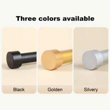 Classic Design Heavy Duty High Quality Curtain Rod, Seamless Smooth No Jam Living Room Curtain Rod, 1 Inch Modular Combination Home Decoration Curtain Rod, Modern Aluminum Alloy Solid End Cap, Multiple Sizes 48 Inches - 144 Inches, Suitable For Bedroom, Living Room, Patio Grommet Curtains, Rod Pocket Curtains, Shower Curtain Rod (Black, Gold, Silver)