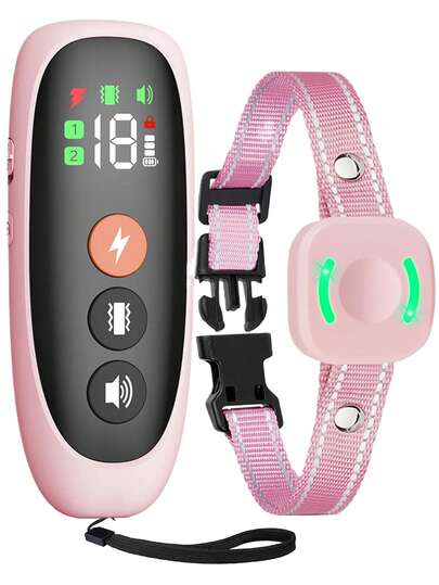 Dog Training Collar, 2800FT, 8-120 Pounds, Electric Shock Collar With Remote Control, Electric Collar With 4 Training Modes: Beep, Vibration, Shock, Rechargeable, Waterproof, Suitable For Use By Large/Medium/Small Dogs,Remote Control Bark Arrester,Can Train 1 Dog, 2 Dogs