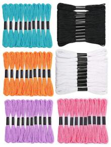 1 Set Of 10pcs Embroidery Floss, 8m/Pc Cross Stitch Thread, Handmade Embroidery Yarn Suitable For Various DIY Embroidery Sewing Projects