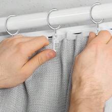 Easy-Install White Plastic Curtain Hooks - Glider ShapeFor Pencil Pleats, Contemporary Style Window Curtain Runners With Hanging Capability, Easyinstall Hooks|Sleek White Finish|Practical Design,Suitable For Caravans, Ceilings, And Shower Curtains. - Multicolor - View 4