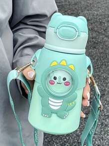 1个可定制姓名的不锈钢水瓶，配有硅胶吸管，12盎司个性化保温杯，定制不锈钢水瓶，防漏保温不锈钢杯，可定制姓名，不锈钢水瓶，返校、聚会、旅行、学校水瓶、生日、毕业的理想礼物，送给男孩、女孩、青少年的水瓶礼物，轻松舒适，生日礼物、圣诞礼物