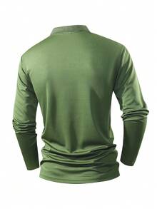 3pcs Men's Polo Shirts, Multi-Color Options, Golf Shirts, Moisture Wicking Breathable Button-Up T-Shirts Spring Sports - Multicolor - View 4