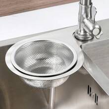 1 buc. Coș de filtrare pentru chiuvetă din oțel inoxidabil - Design detașabil cu gât de lebădă și raft de scurgere suspendat, fără contact cu alimentele, curățare și depozitare eficiente pentru chiuveta de bucătărie, durabil și elegant modern